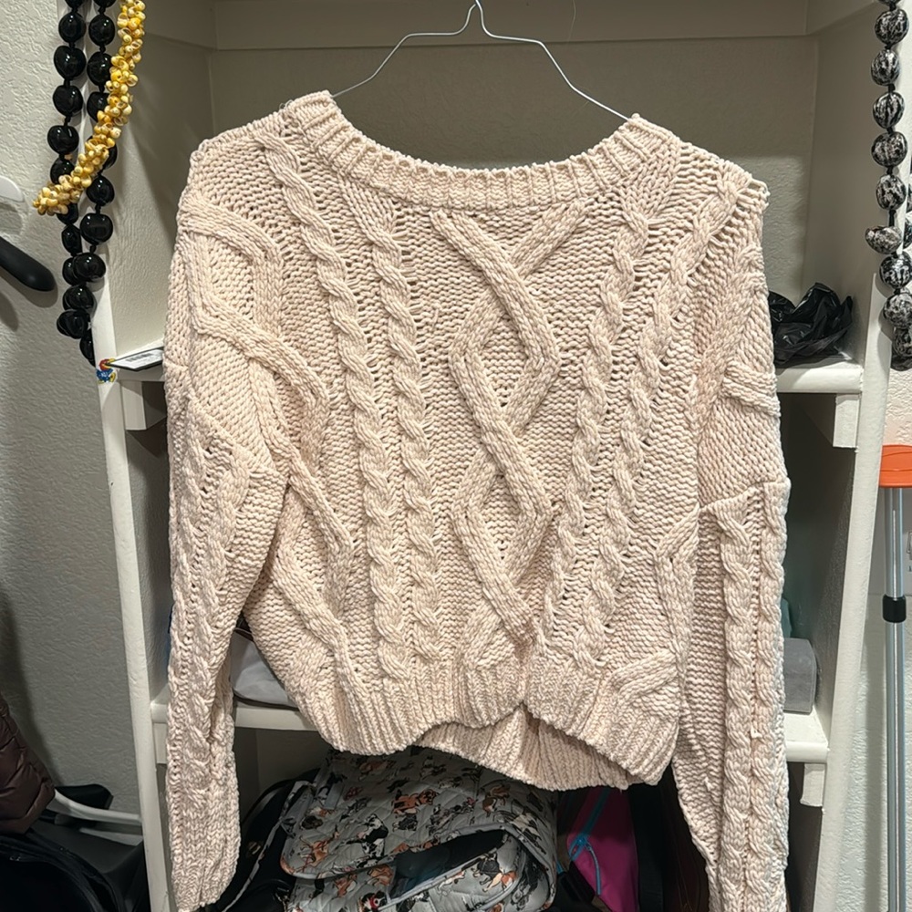 Cable knit sweater